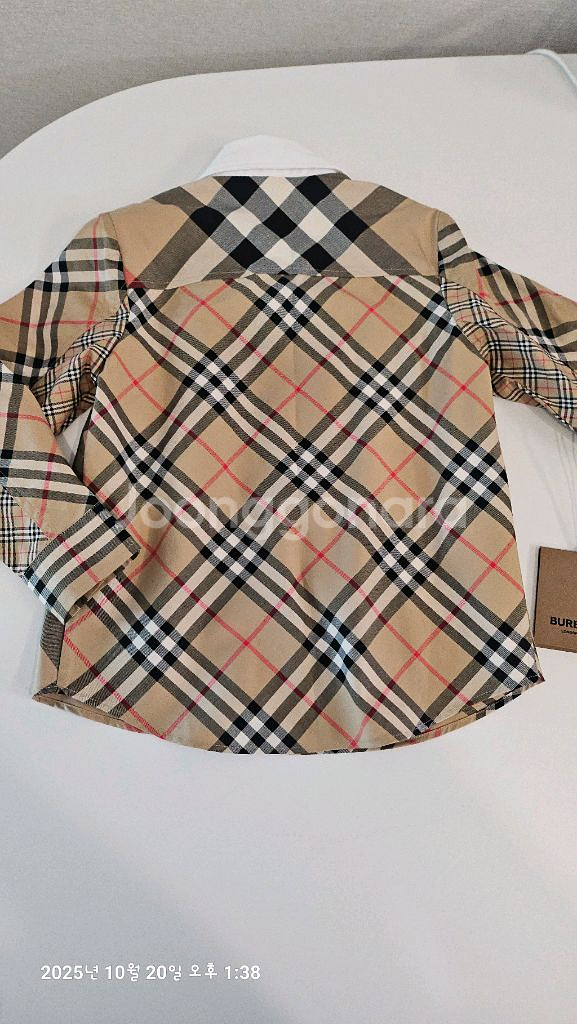 정품)버버리키즈 패치워크체크셔츠 4Y--3