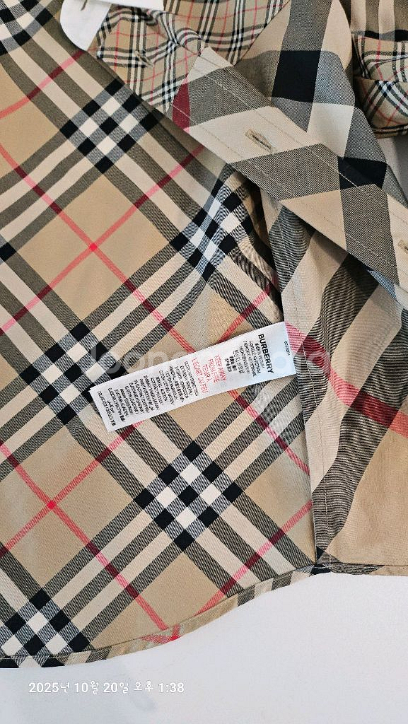 정품)버버리키즈 패치워크체크셔츠 4Y--7