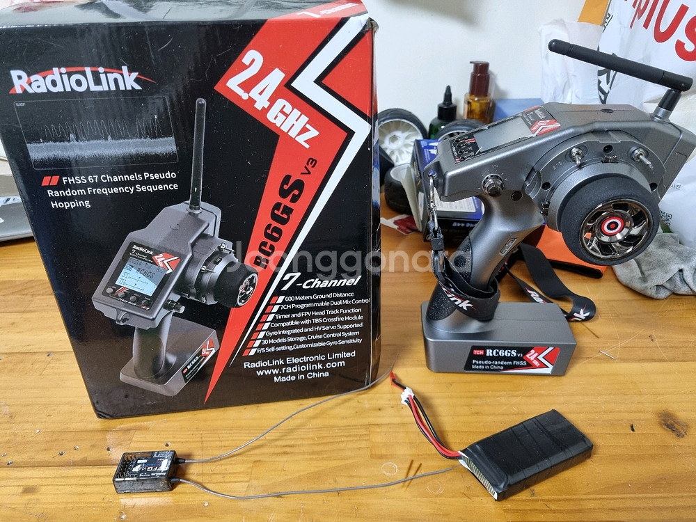 rc카 RadioLink RC6GS V3 + 리포배터리--0