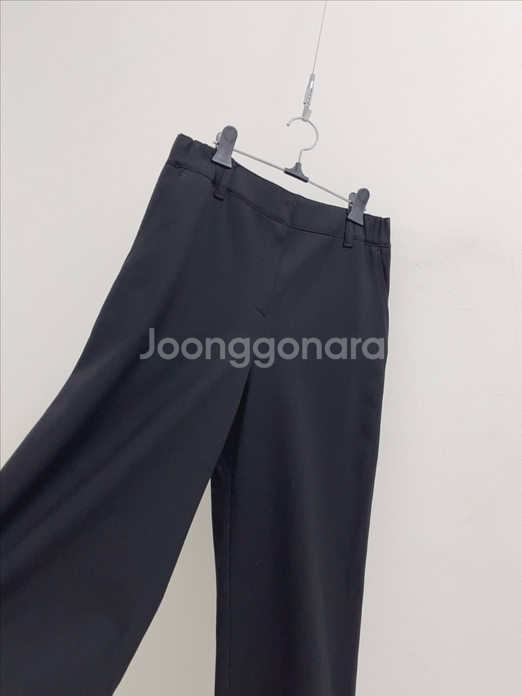 BCBG 블랙 뒷밴딩 소푸 팬츠--5