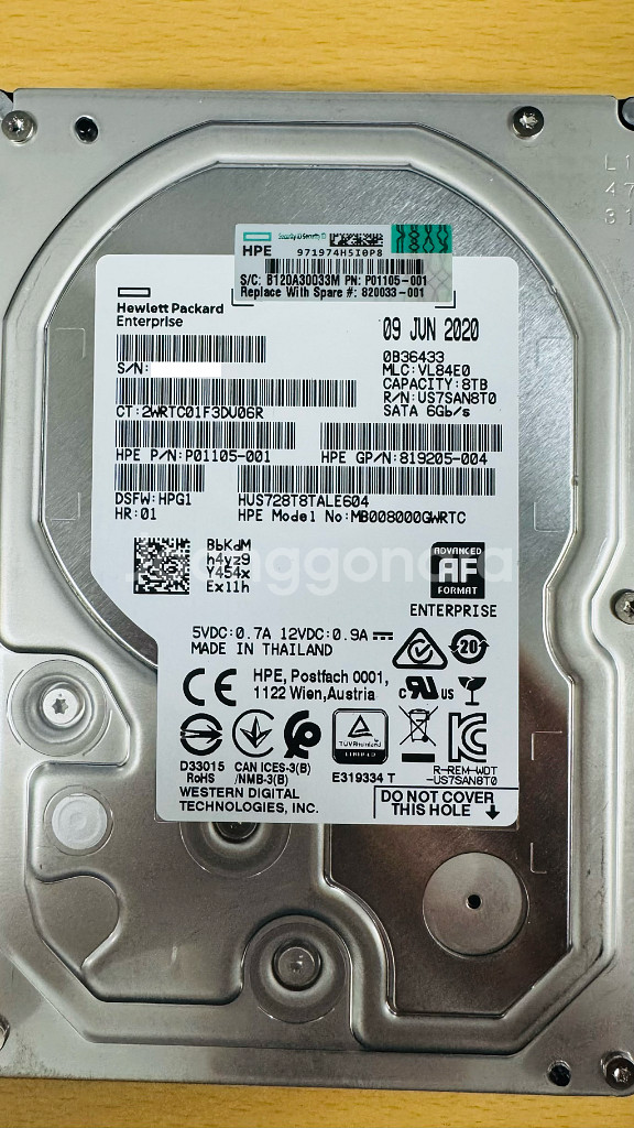8테라 WD SATA 7.2K 하드디스크 판매합니다--0
