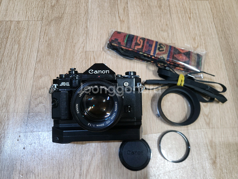 캐논 A-1바디및 50mm F1.2 렌즈 + 모터드라이--0