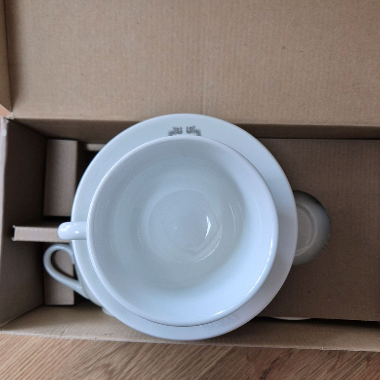 청와대 대통령 커피잔 광주요 백자음양각봉황문--2