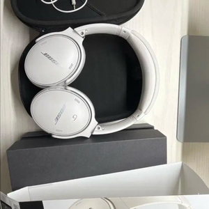 보스 qc45 무선 헤드폰 헤드셋 풀박스 스모크 화이트