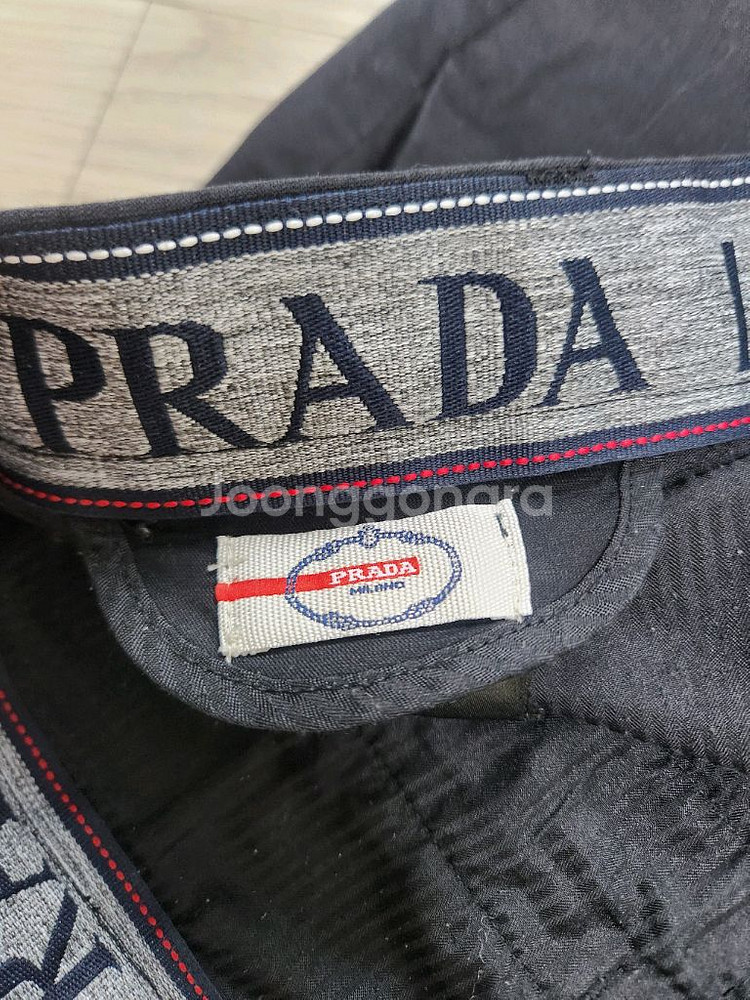 (32)프라다 남성 블랙 면바지--7