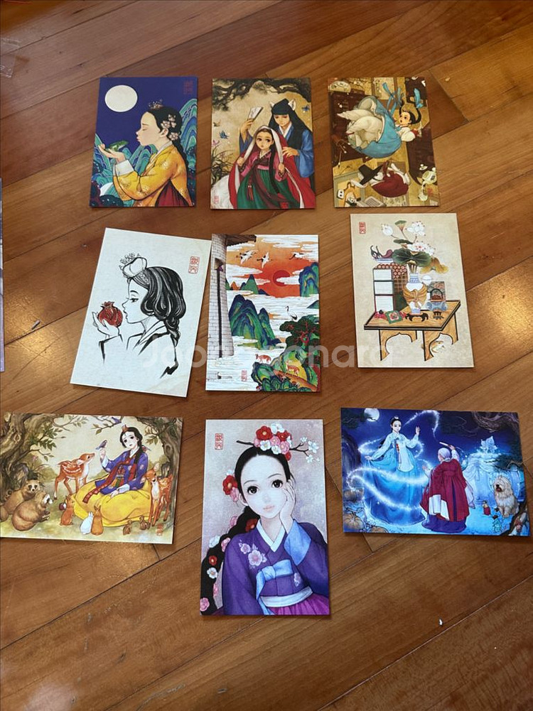 우나영 흑요석 한복동화엽서 15장--2