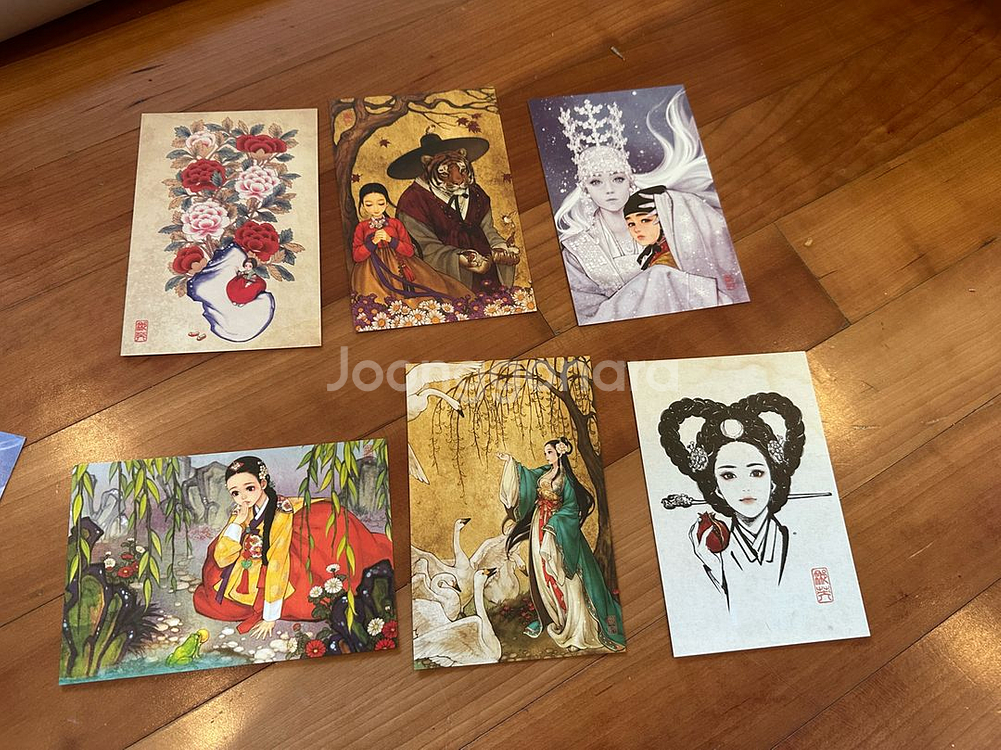 우나영 흑요석 한복동화엽서 15장--3