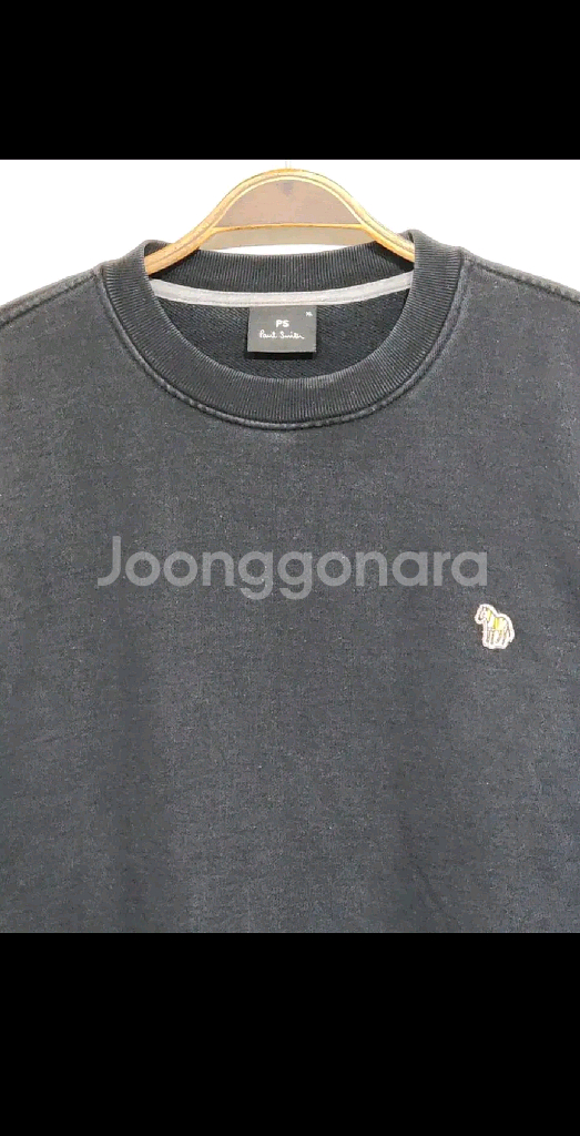 (XL)폴스미스 스웨트 블랙 얼룩말 로고 맨투맨 티셔츠--1