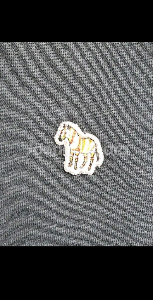 (XL)폴스미스 스웨트 블랙 얼룩말 로고 맨투맨 티셔츠--3