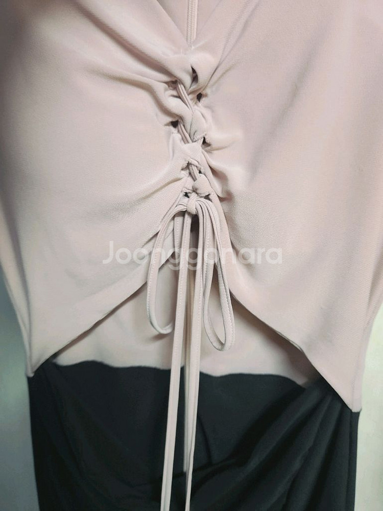 레이스업 미니 원피스 M 사이즈--1