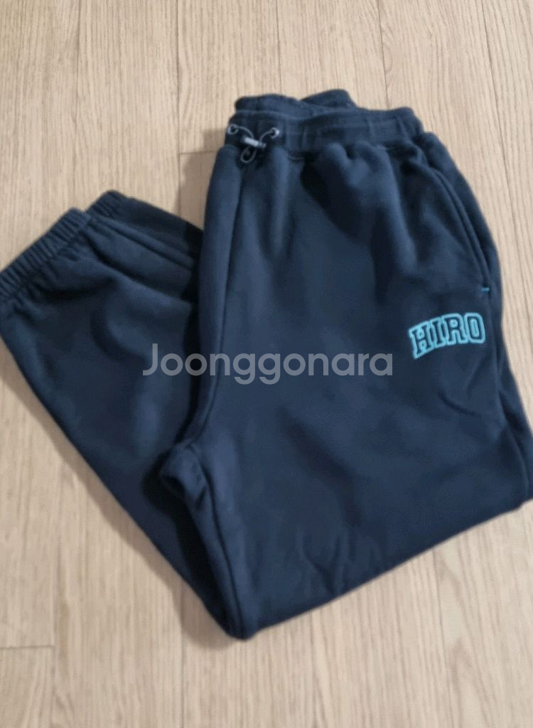 히로 블랭크 티셔츠 조거팬츠 블랙 150--4