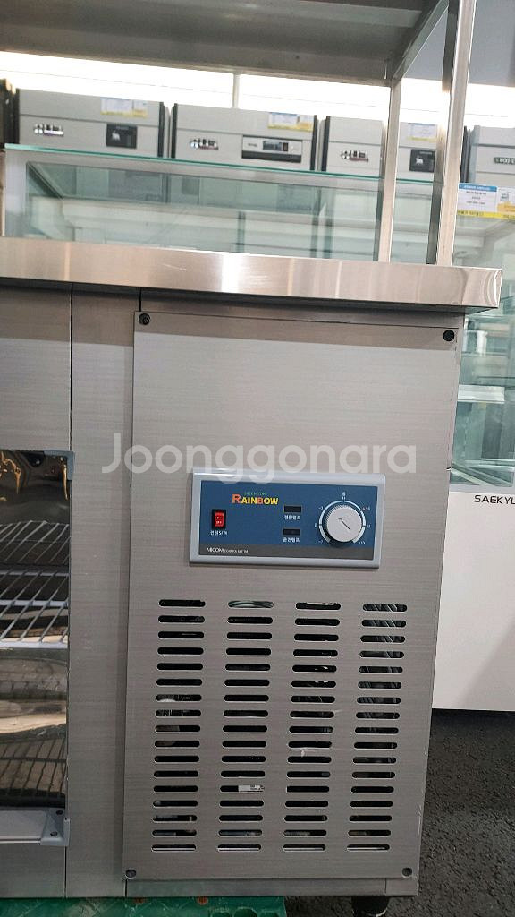 레인보우 냉장 반찬테이블4구1200+상부선반2단--1