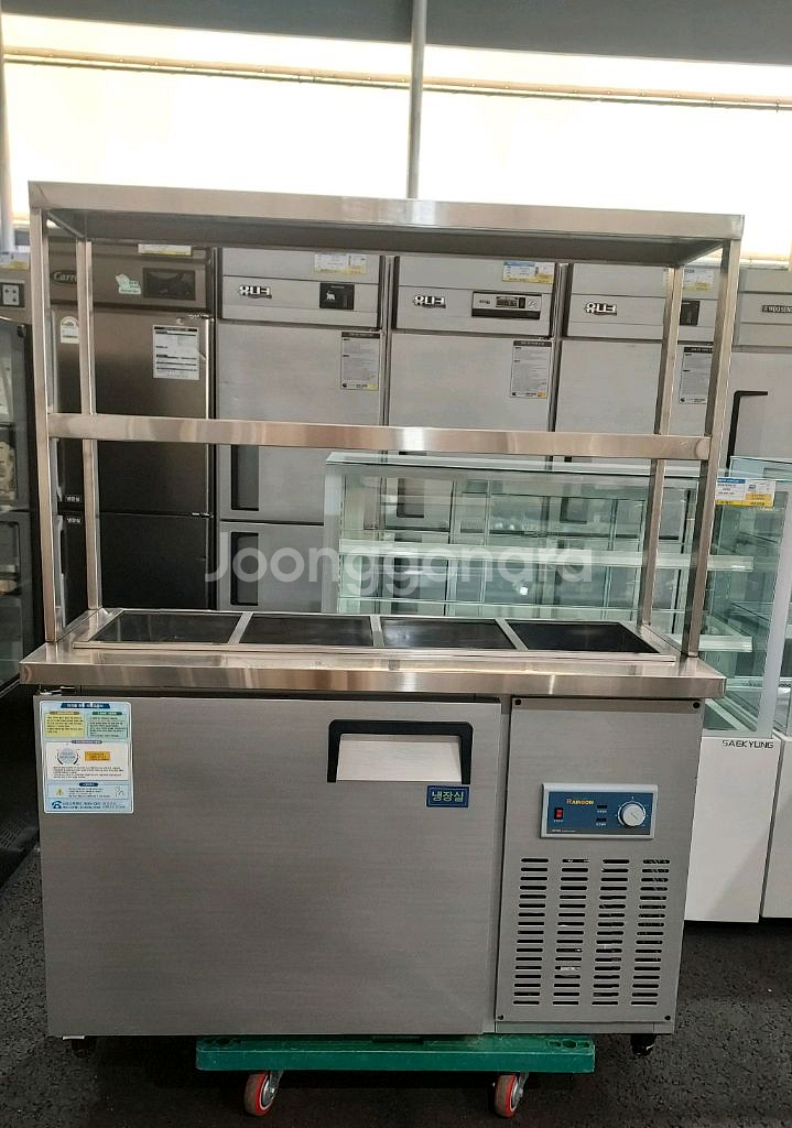 레인보우 냉장 반찬테이블4구1200+상부선반2단--0