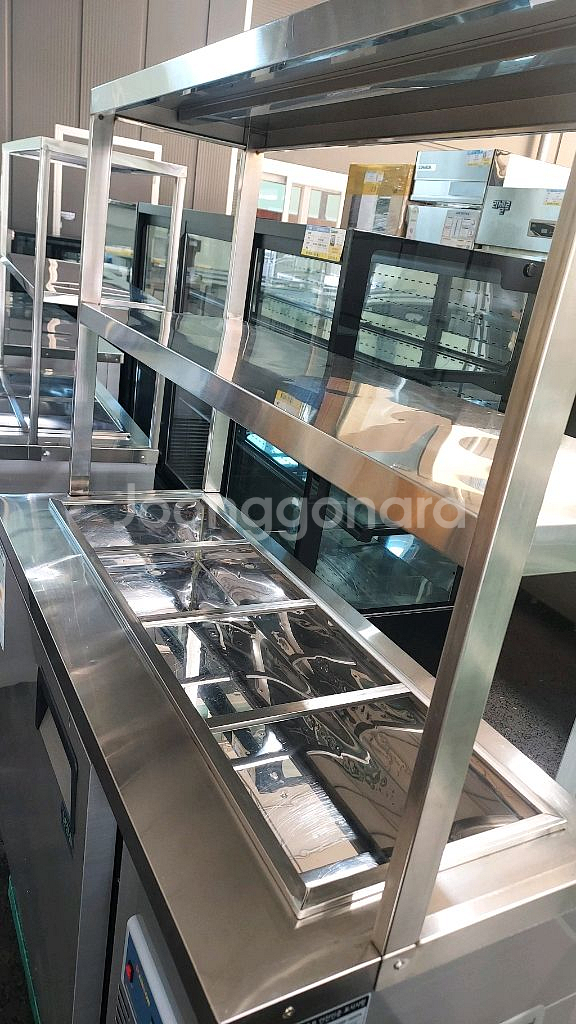 레인보우 냉장 반찬테이블4구1200+상부선반2단--1