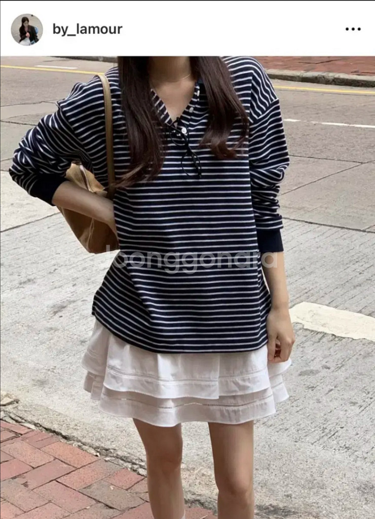 라무어 스트라이프 폴로 티셔츠--1