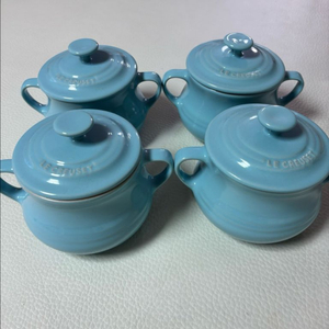 [미사용]르크루제 스톤웨어 스프보울 새틴블루4p