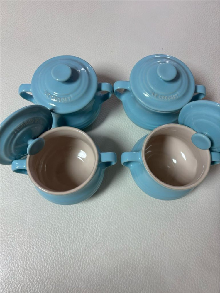 [미사용]르크루제 스톤웨어 스프보울 새틴블루4p--2