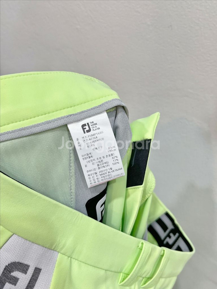 [새제품](33) 풋조이 네온그린 춘추용 골프스판바지--3