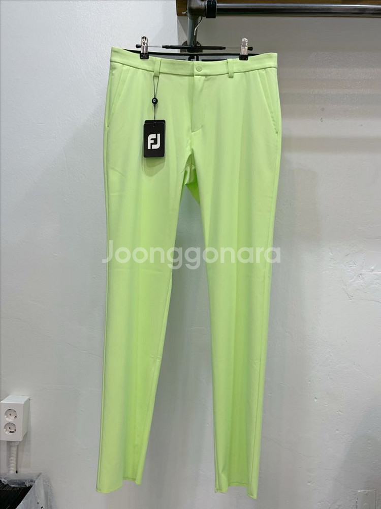 [새제품](33) 풋조이 네온그린 춘추용 골프스판바지--1