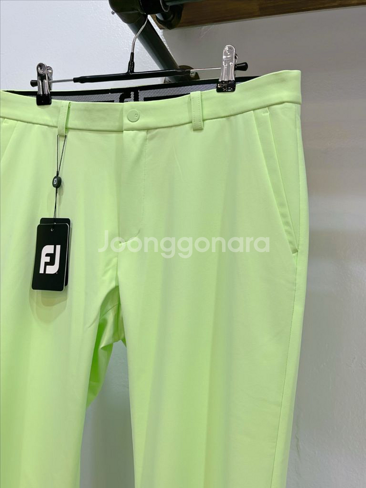 [새제품](33) 풋조이 네온그린 춘추용 골프스판바지--0