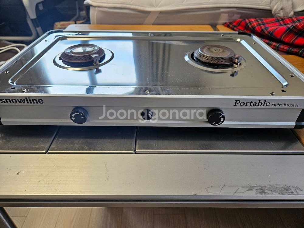 스노우라인 포터블 트윈버너 실버--2