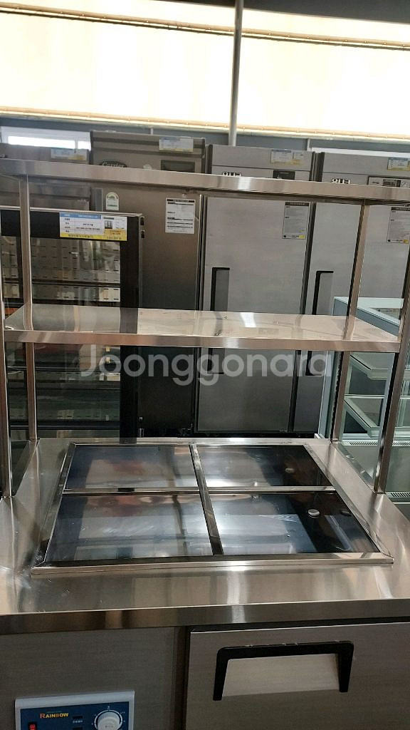 레인보우 냉장반찬테이블4각4구900+상부선방2단--1