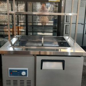 레인보우 냉장반찬테이블4각4구900+상부선방2단