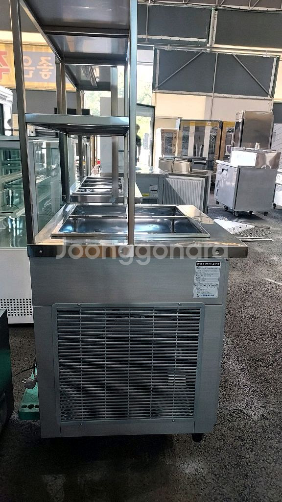 레인보우 냉장반찬테이블4각4구900+상부선방2단--3