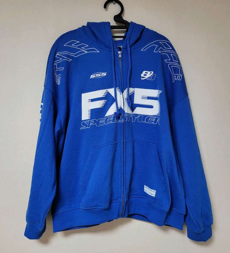 h&m 에이치앤엠 프린트 오버사이즈 후드 집업 xl--1