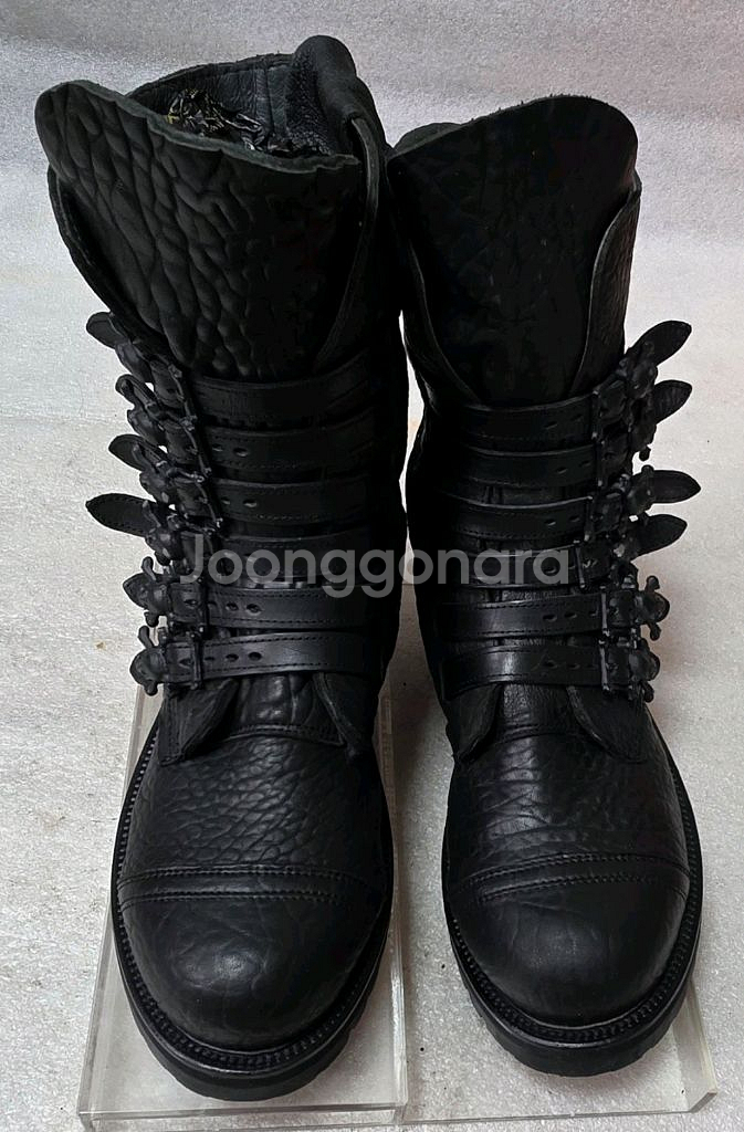 베른하르트 빌헬름 x 캠퍼 토더 스컬 가죽 컴뱃 부츠--3