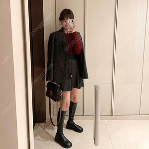 임블리 임지현 체크 플리츠 스커트