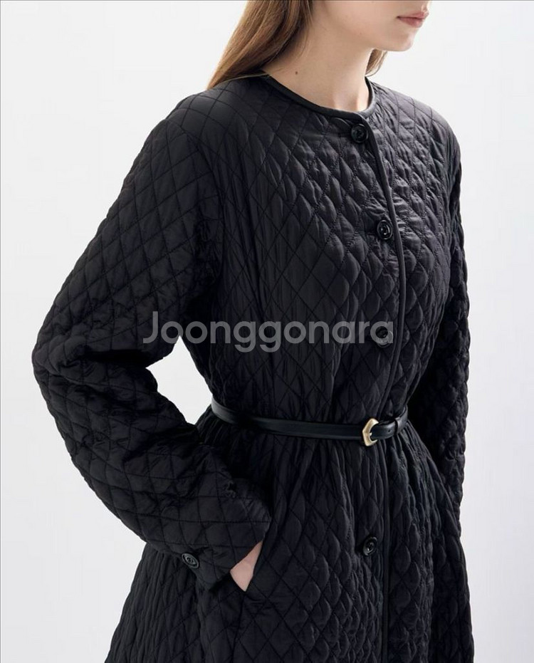 랑방 롱 퀼팅코트--2