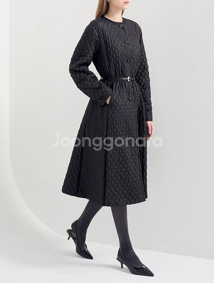 랑방 롱 퀼팅코트--0