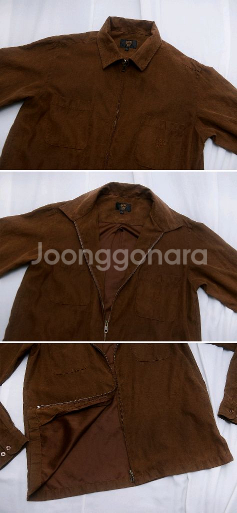 MCM 오리지널 벨벳 스웨이드 집업 셔츠 자켓 95+--3