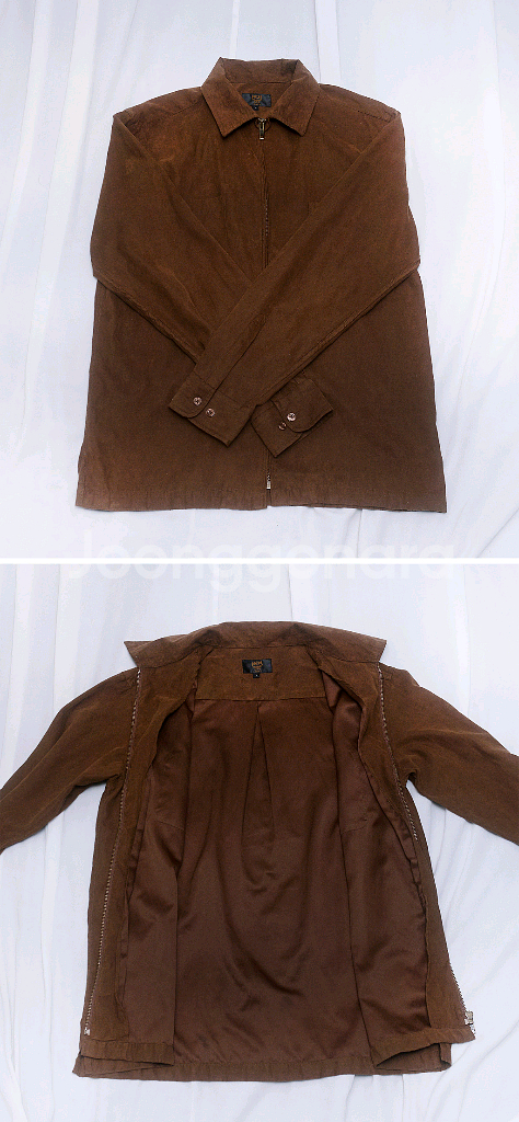 MCM 오리지널 벨벳 스웨이드 집업 셔츠 자켓 95+--2