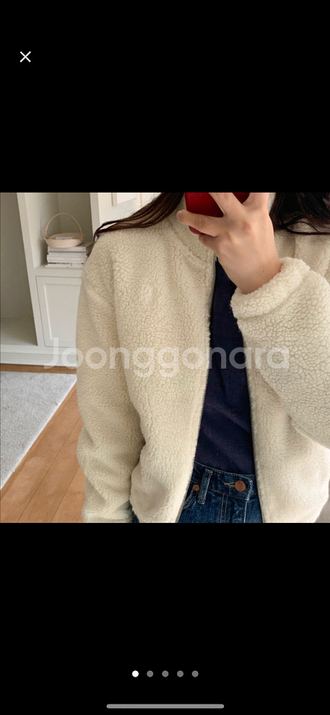 폴로 랄프로렌 크림 쉐르파 점퍼 걸즈 (미시착)(XL)--0