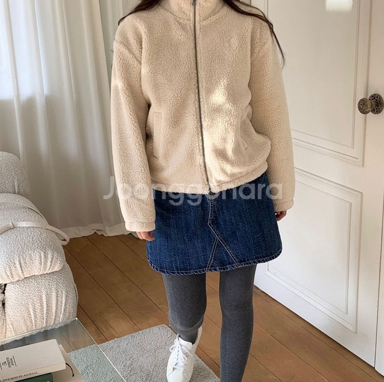 폴로 랄프로렌 크림 쉐르파 점퍼 걸즈 (미시착)(XL)--2