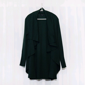 띠어리 딥그린 케이프숄 울 가디건 (M/55-66)