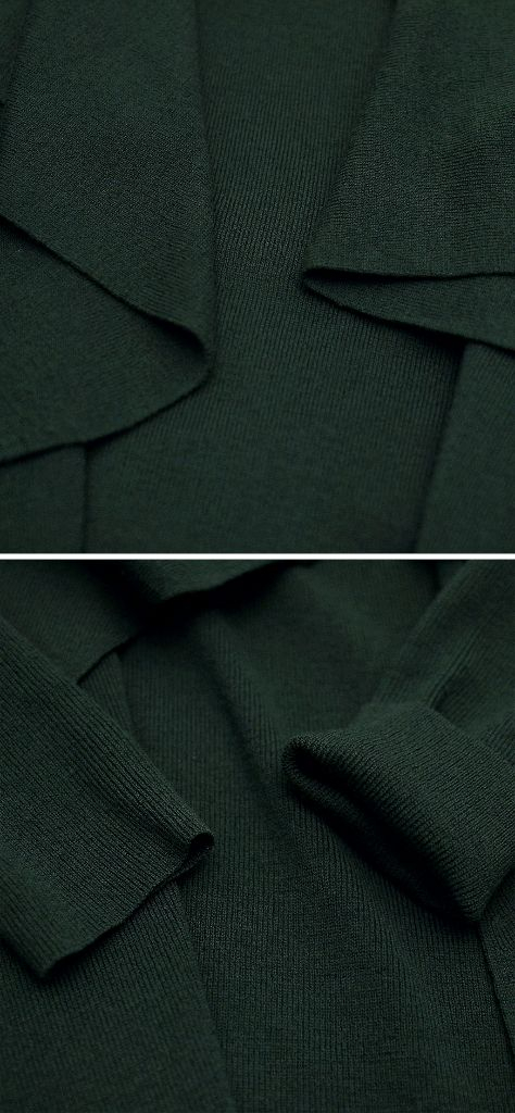 띠어리 딥그린 케이프숄 울 가디건 (M/55-66)--7