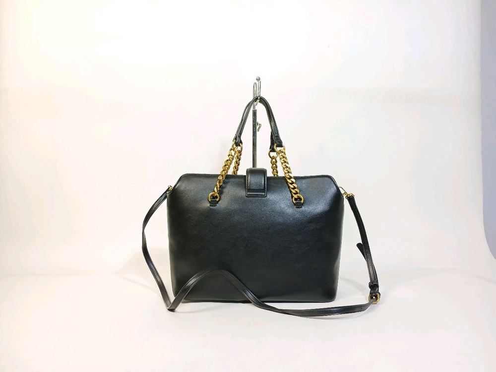 저스트까발리 아이코닉 스네이크 검정가죽 여성 토트백 이미지