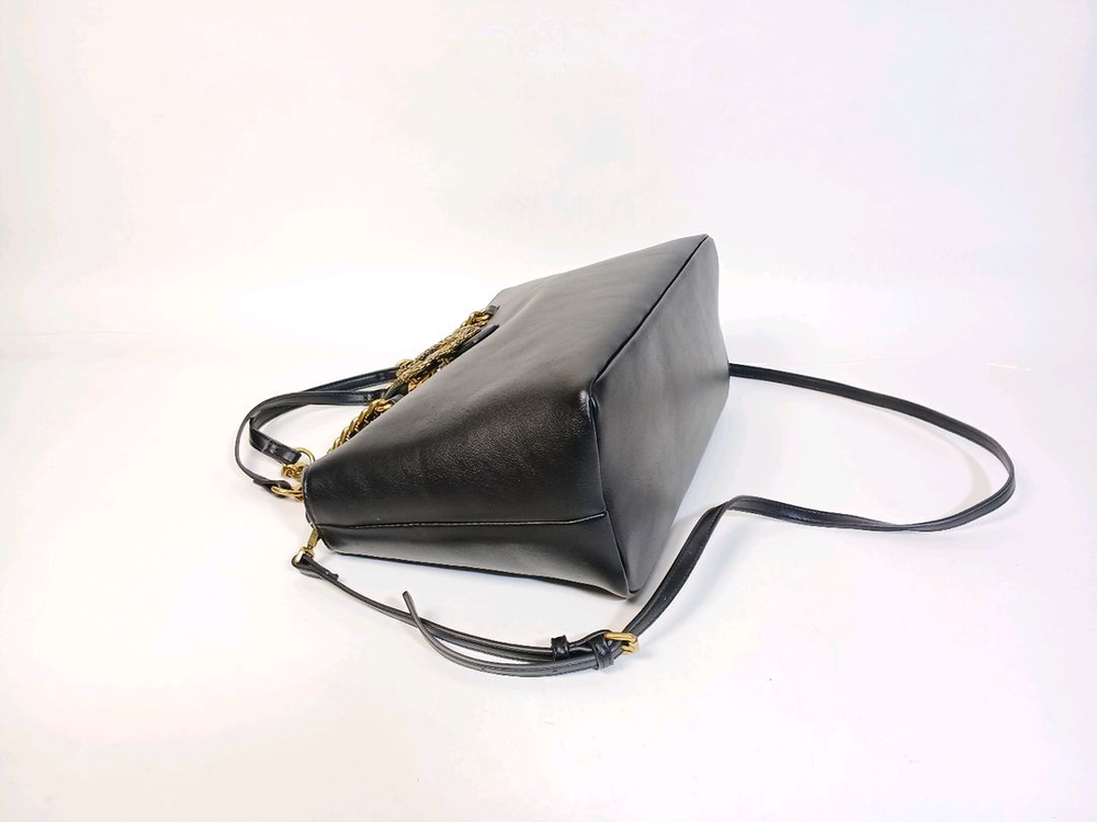 저스트까발리 아이코닉 스네이크 검정가죽 여성 토트백 이미지