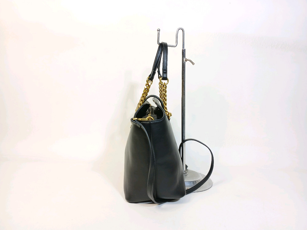 저스트까발리 아이코닉 스네이크 검정가죽 여성 토트백 이미지