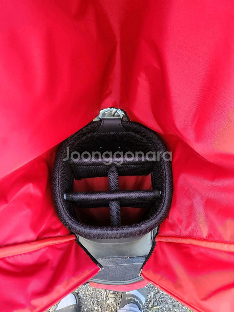 렉서스 블랙&레드 스탠드 캐디백 미사용--2