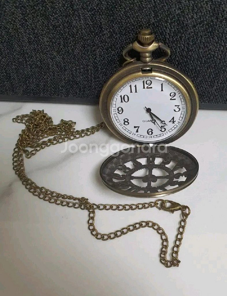 빈티지 스타일 회중시계 앤틱 골드--0