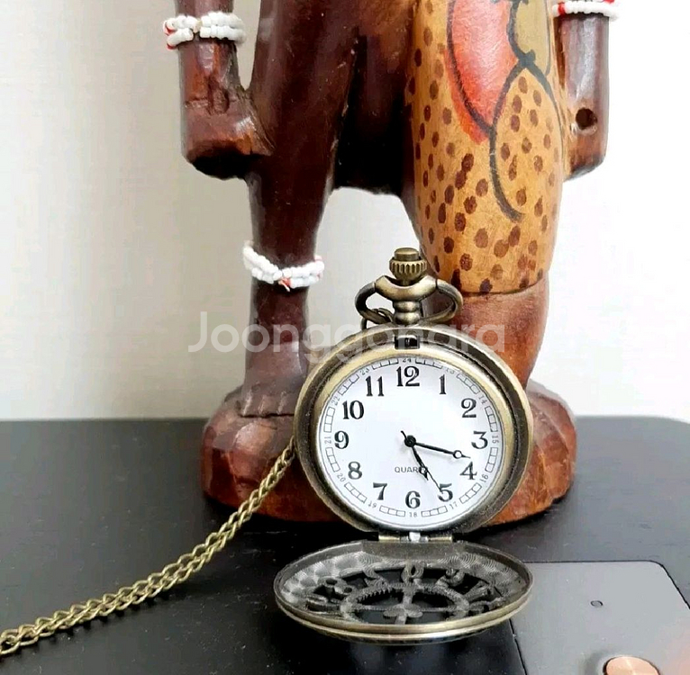 빈티지 스타일 회중시계 앤틱 골드--2