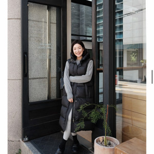 마즈 후드롱조끼패딩