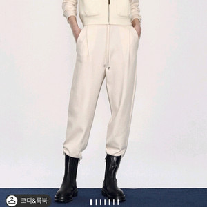 타임 울블렌드 집업 후드 베스트