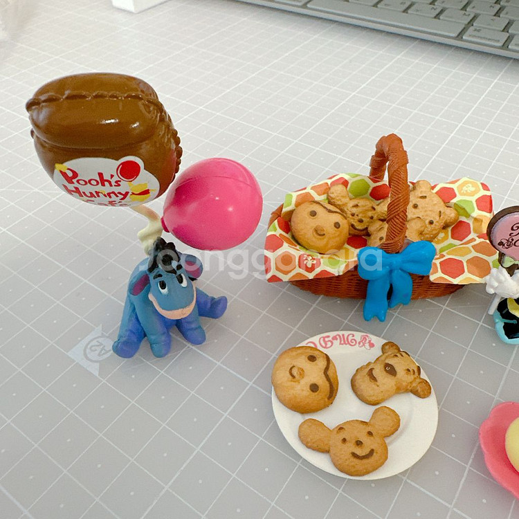 일본 디즈니 푸우 미니 피규어--1