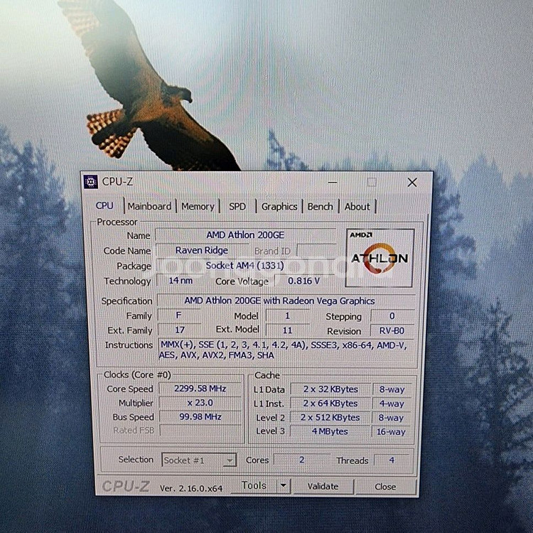 AMD 애슬론 200ge CPU 6개--2