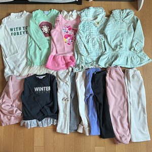 무료배송)여아 110-120사이즈 겨울 상하복